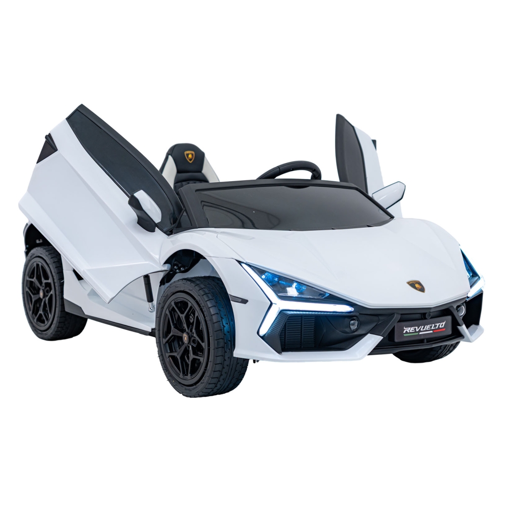 Elektromobilis Lamborghini Revuelto XL STRONG, White-Elektromobiliai vaikams, Mašinos-e-vaikas