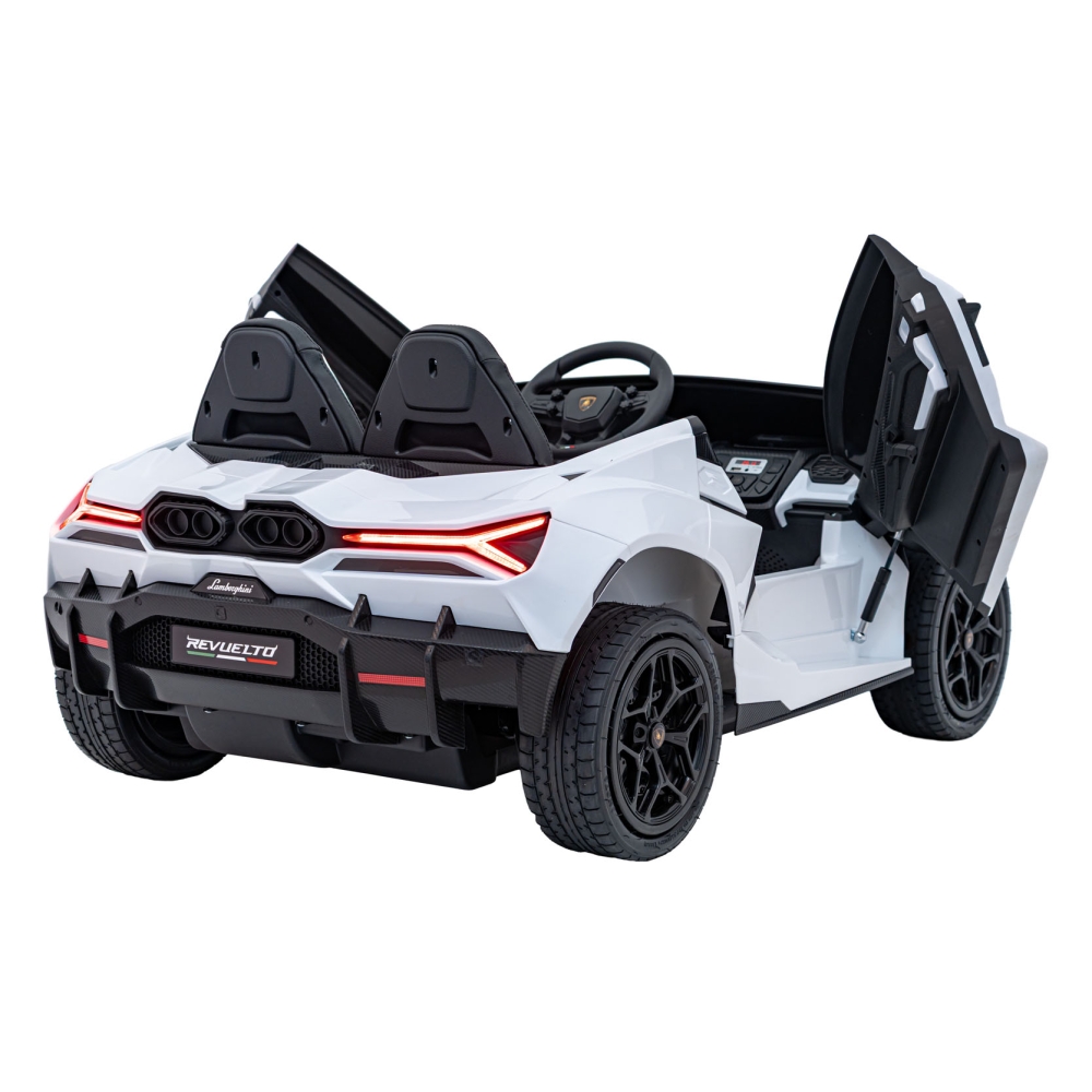 Elektromobilis Lamborghini Revuelto XL STRONG, White-Elektromobiliai vaikams, Mašinos-e-vaikas