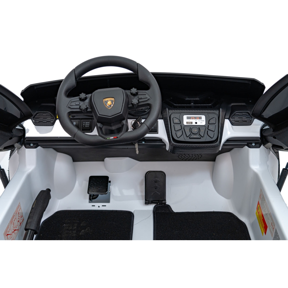 Elektromobilis Lamborghini Revuelto XL STRONG, White-Elektromobiliai vaikams, Mašinos-e-vaikas