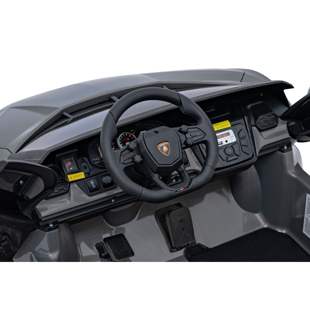 Elektromobilis Lamborghini Revuelto XL STRONG, Grey-Elektromobiliai vaikams, Mašinos-e-vaikas