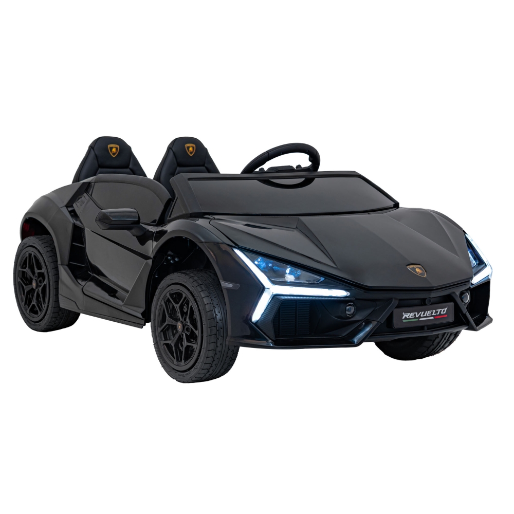 Elektromobilis Lamborghini Revuelto XL STRONG, Black-Elektromobiliai vaikams, Mašinos-e-vaikas
