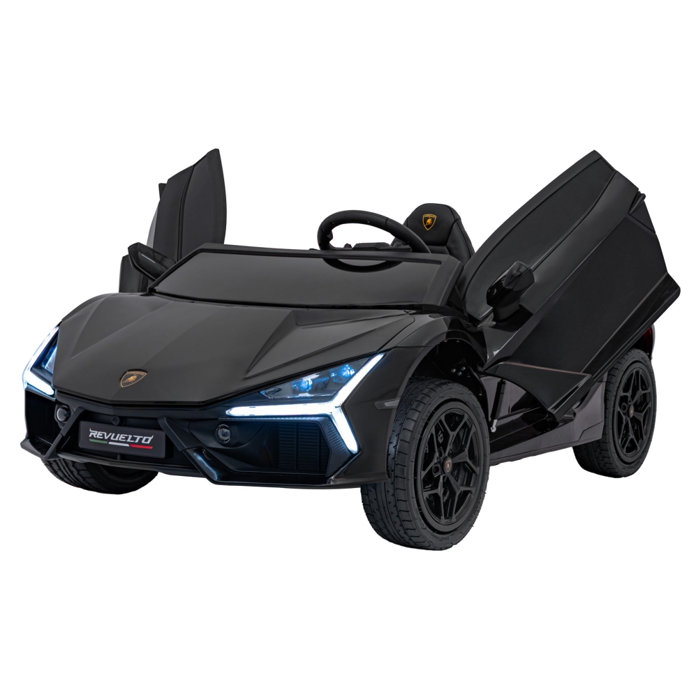 Elektromobilis Lamborghini Revuelto XL STRONG, Black-Elektromobiliai vaikams, Mašinos-e-vaikas