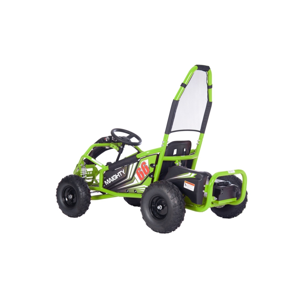 Elektrinis kartingas MAIGHTY, Green-Elektromobiliai vaikams, Kartingai vaikams-e-vaikas