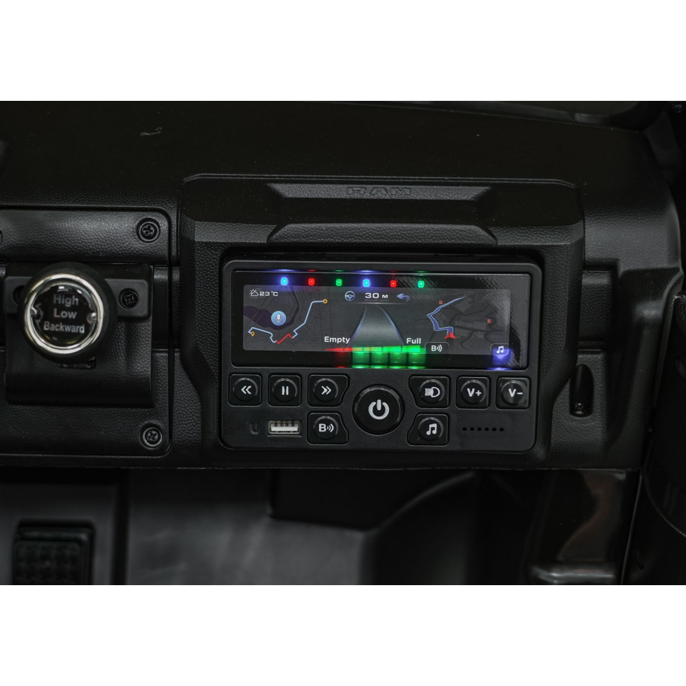 Elektromobilis RAM 3500, Black-Elektromobiliai vaikams, Visureigiai-e-vaikas