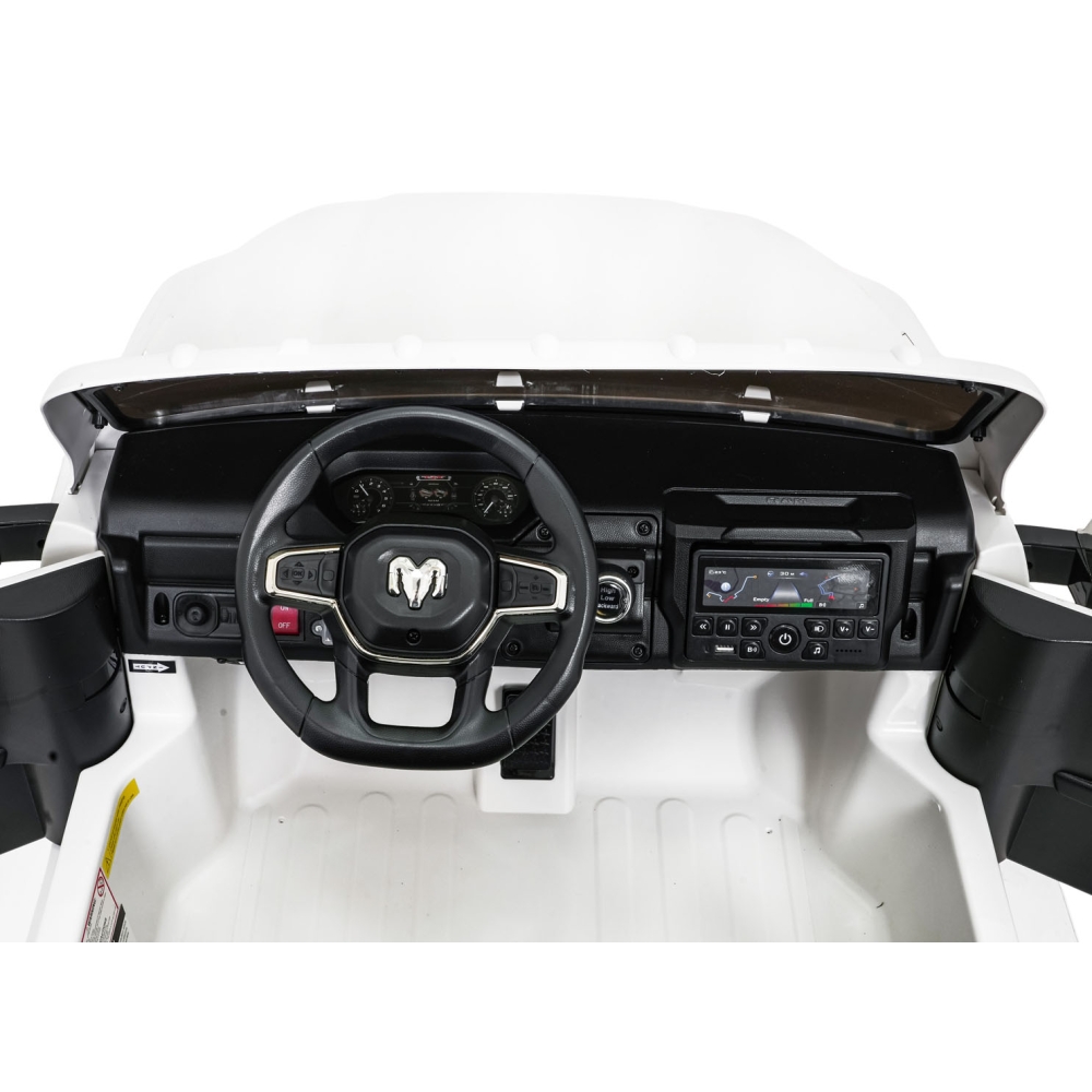 Elektromobilis RAM 3500, White-Elektromobiliai vaikams, Visureigiai-e-vaikas