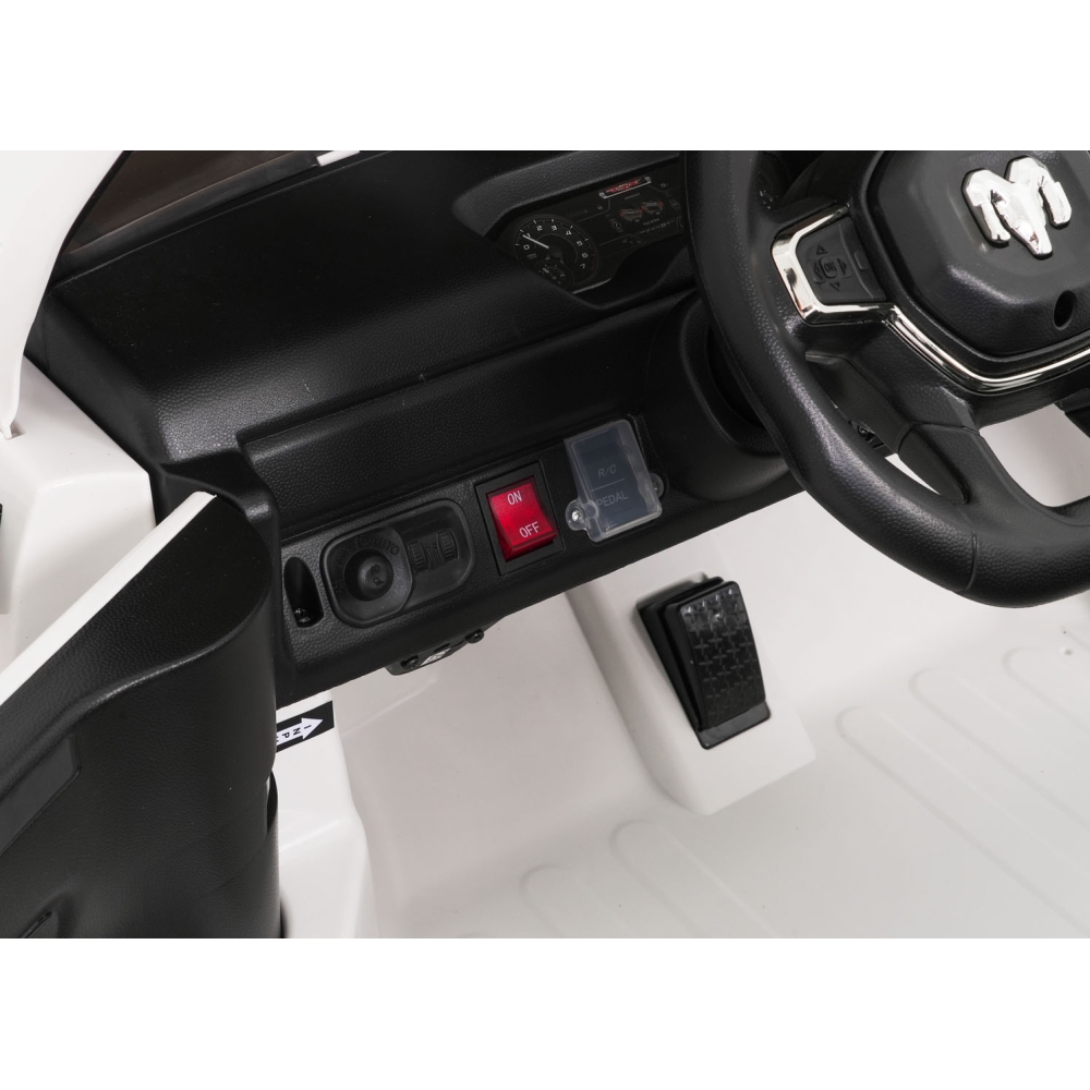 Elektromobilis RAM 3500, White-Elektromobiliai vaikams, Visureigiai-e-vaikas