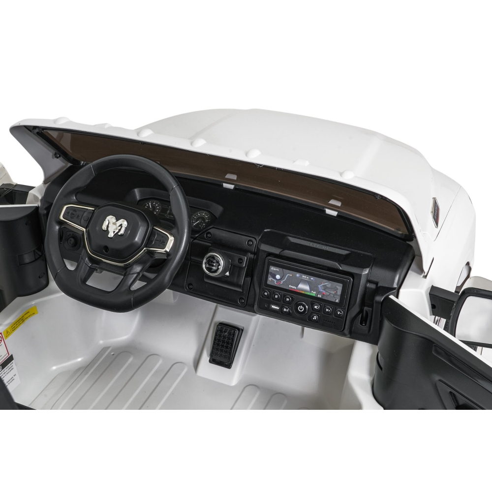 Elektromobilis RAM 3500, White-Elektromobiliai vaikams, Visureigiai-e-vaikas