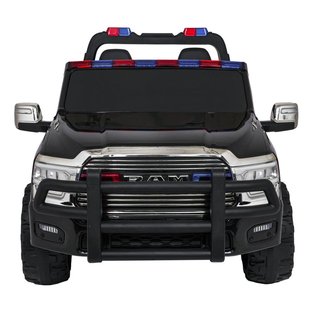 Elektromobilis RAM 3500 Policija, Black-Elektromobiliai vaikams, Visureigiai-e-vaikas