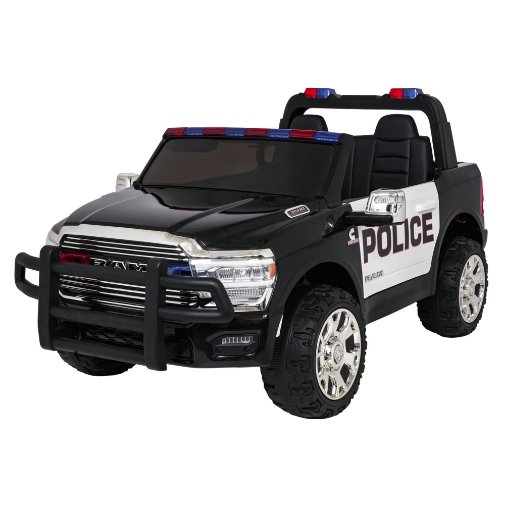 Elektromobilis RAM 3500 Policija, Black-Elektromobiliai vaikams, Visureigiai-e-vaikas