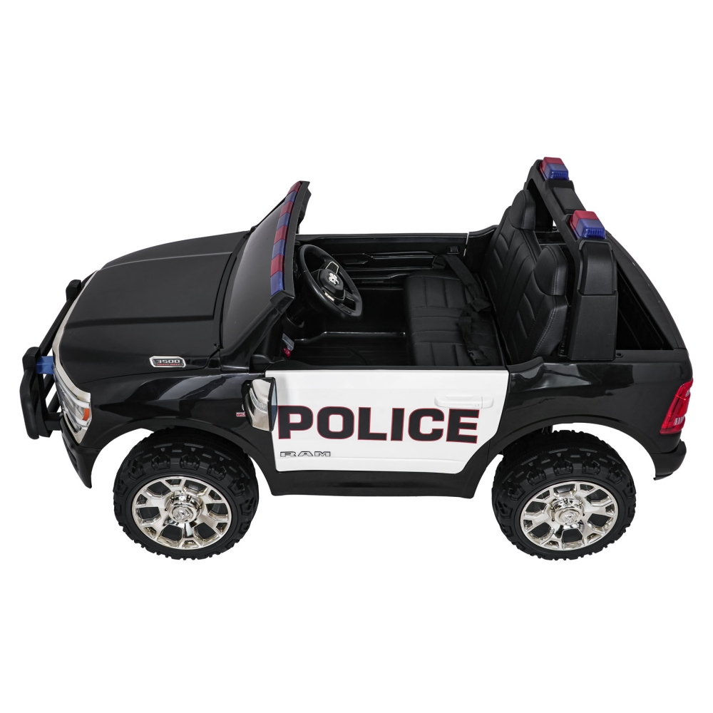 Elektromobilis RAM 3500 Policija, Black-Elektromobiliai vaikams, Visureigiai-e-vaikas