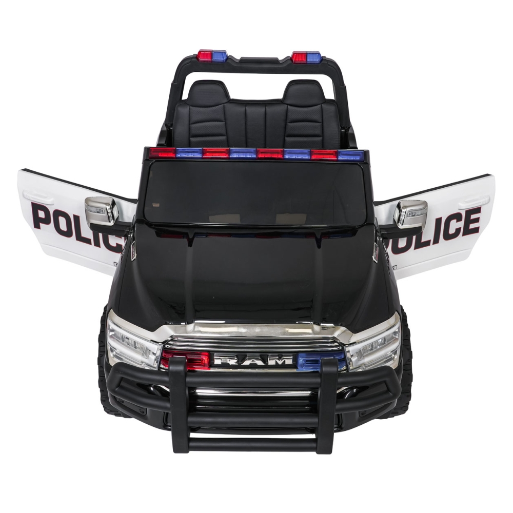 Elektromobilis RAM 3500 Policija, Black-Elektromobiliai vaikams, Visureigiai-e-vaikas