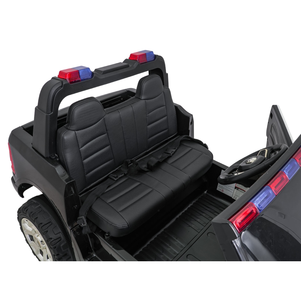 Elektromobilis RAM 3500 Policija, Black-Elektromobiliai vaikams, Visureigiai-e-vaikas