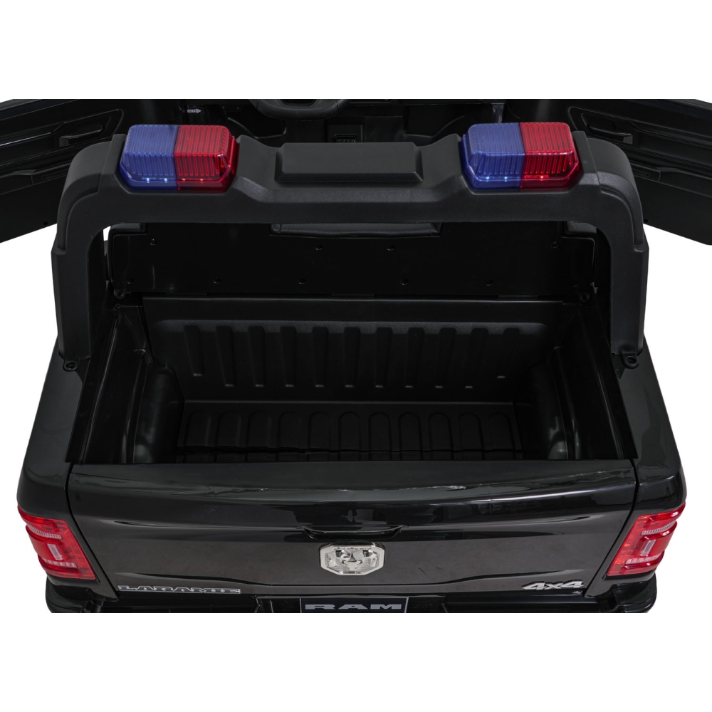 Elektromobilis RAM 3500 Policija, Black-Elektromobiliai vaikams, Visureigiai-e-vaikas