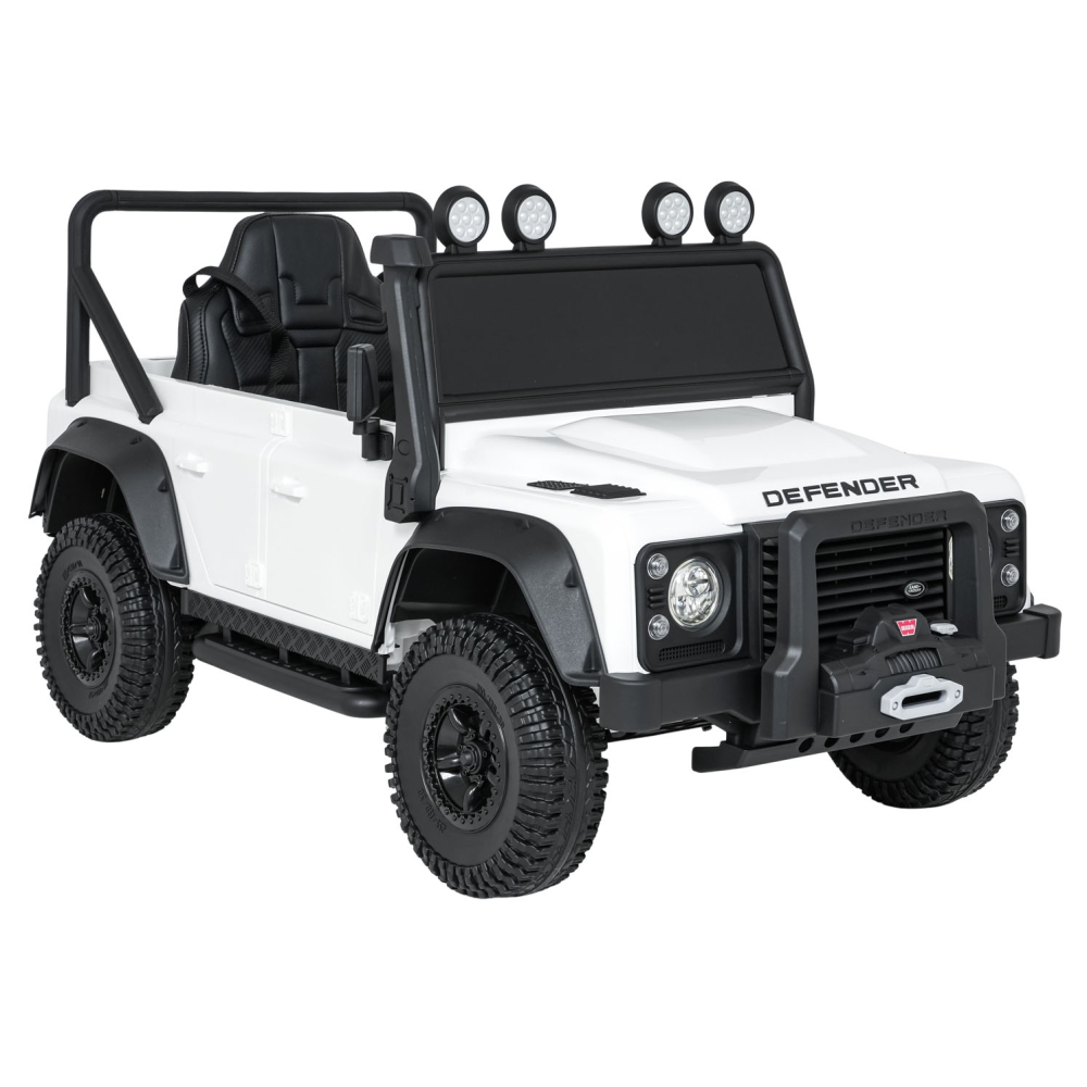Elektromobilis Land Rover Defender 110 SVX Concept, White-Elektromobiliai vaikams, Visureigiai-e-vaikas