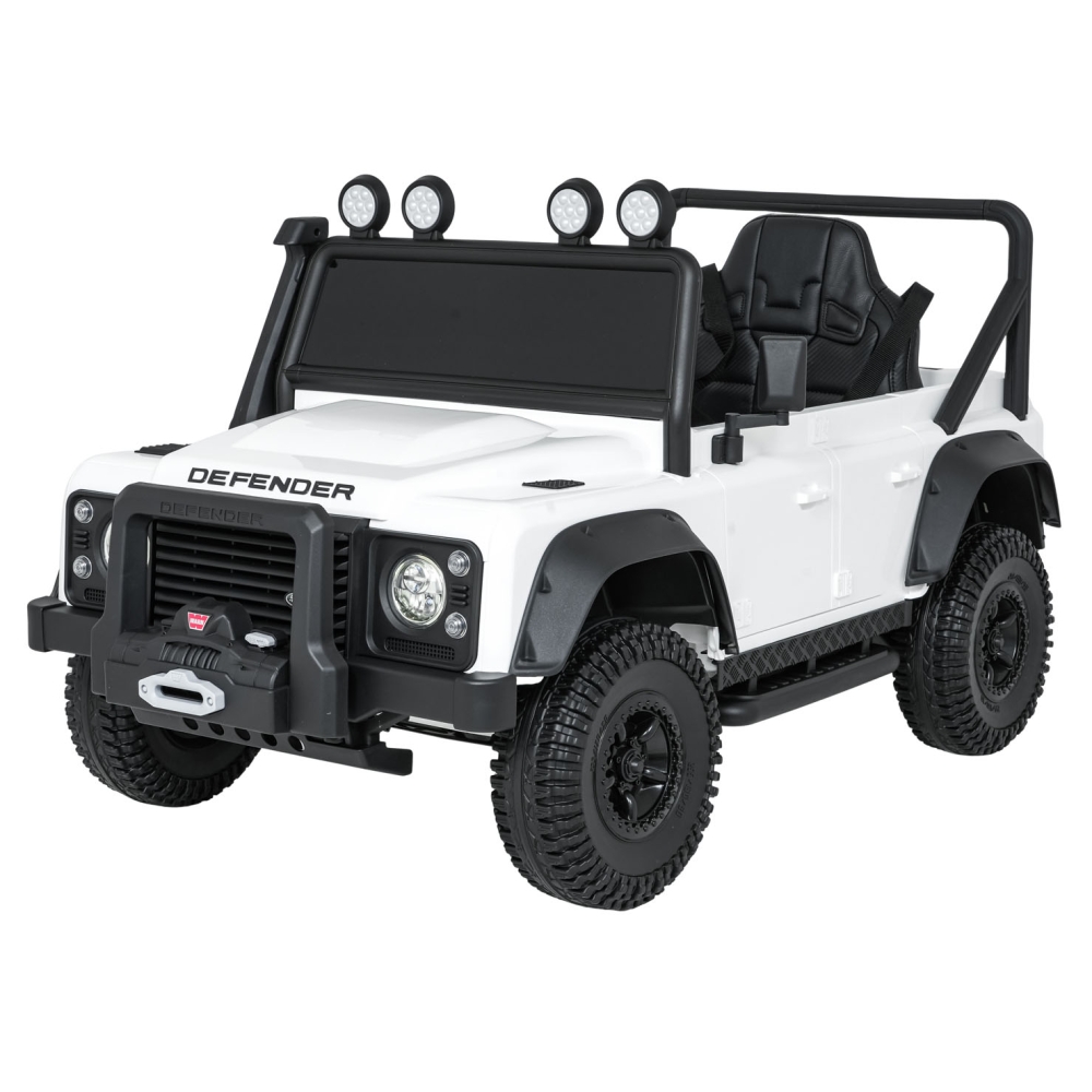 Elektromobilis Land Rover Defender 110 SVX Concept, White-Elektromobiliai vaikams, Visureigiai-e-vaikas