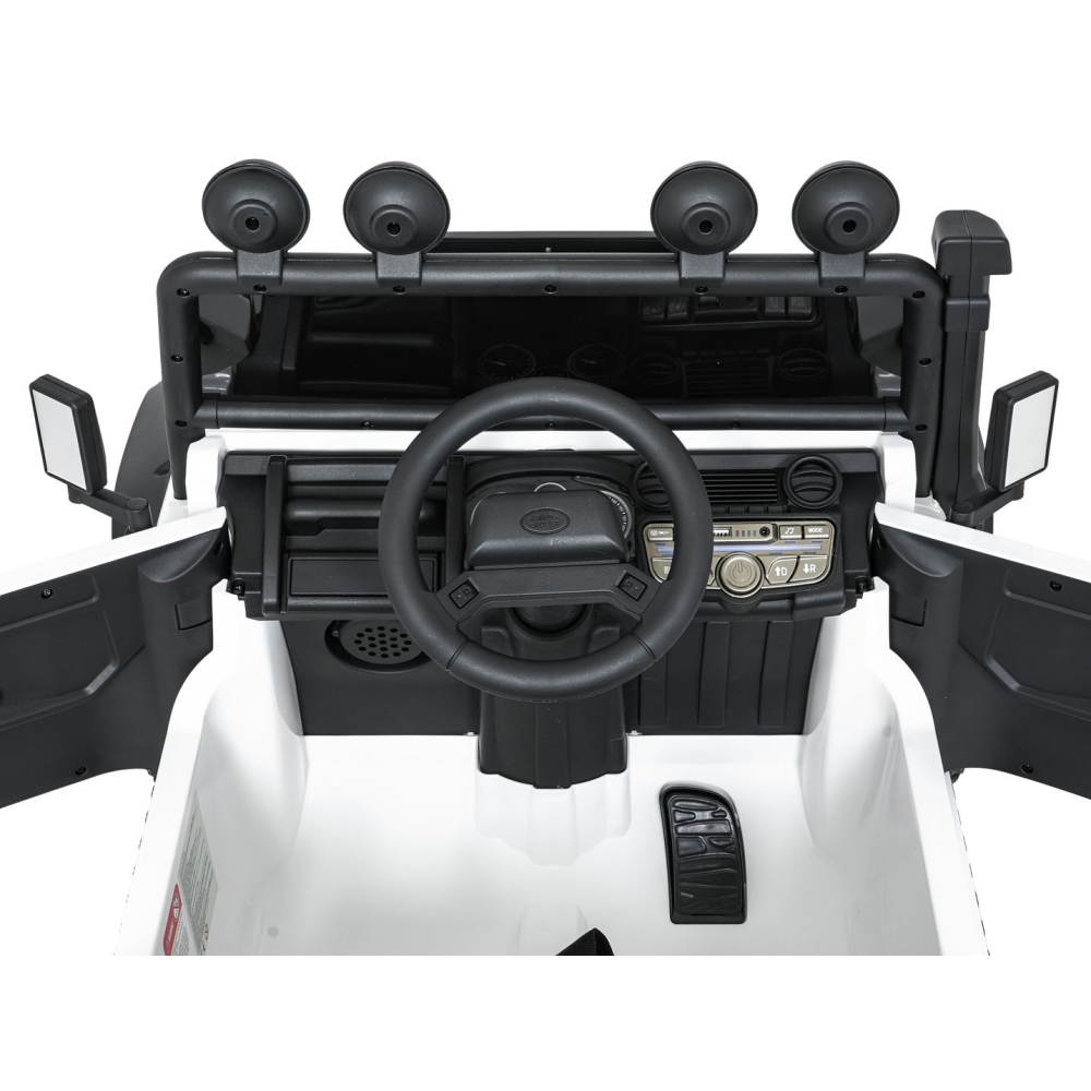 Elektromobilis Land Rover Defender 110 SVX Concept, White-Elektromobiliai vaikams, Visureigiai-e-vaikas