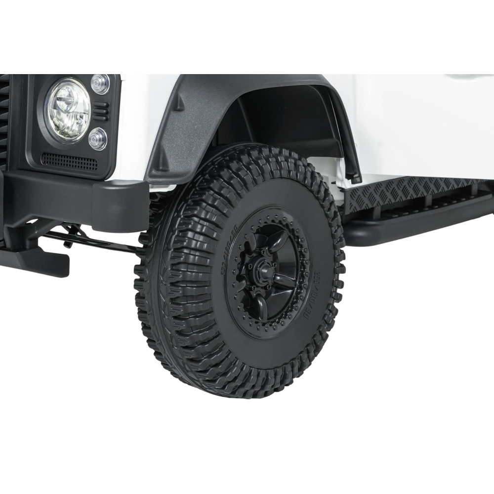 Elektromobilis Land Rover Defender 110 SVX Concept, White-Elektromobiliai vaikams, Visureigiai-e-vaikas