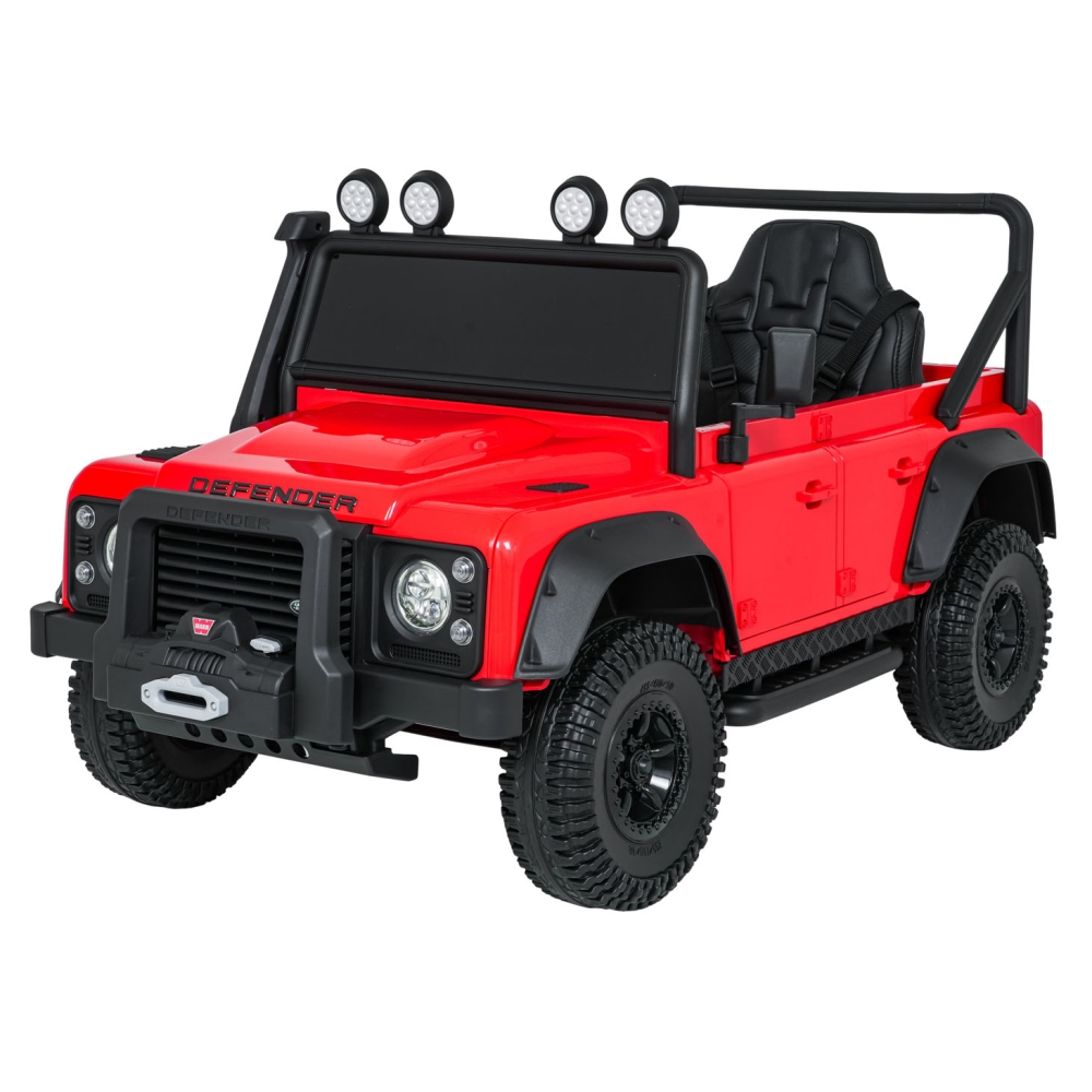 Elektromobilis Land Rover Defender 110 SVX Concept, Red-Elektromobiliai vaikams, Visureigiai-e-vaikas