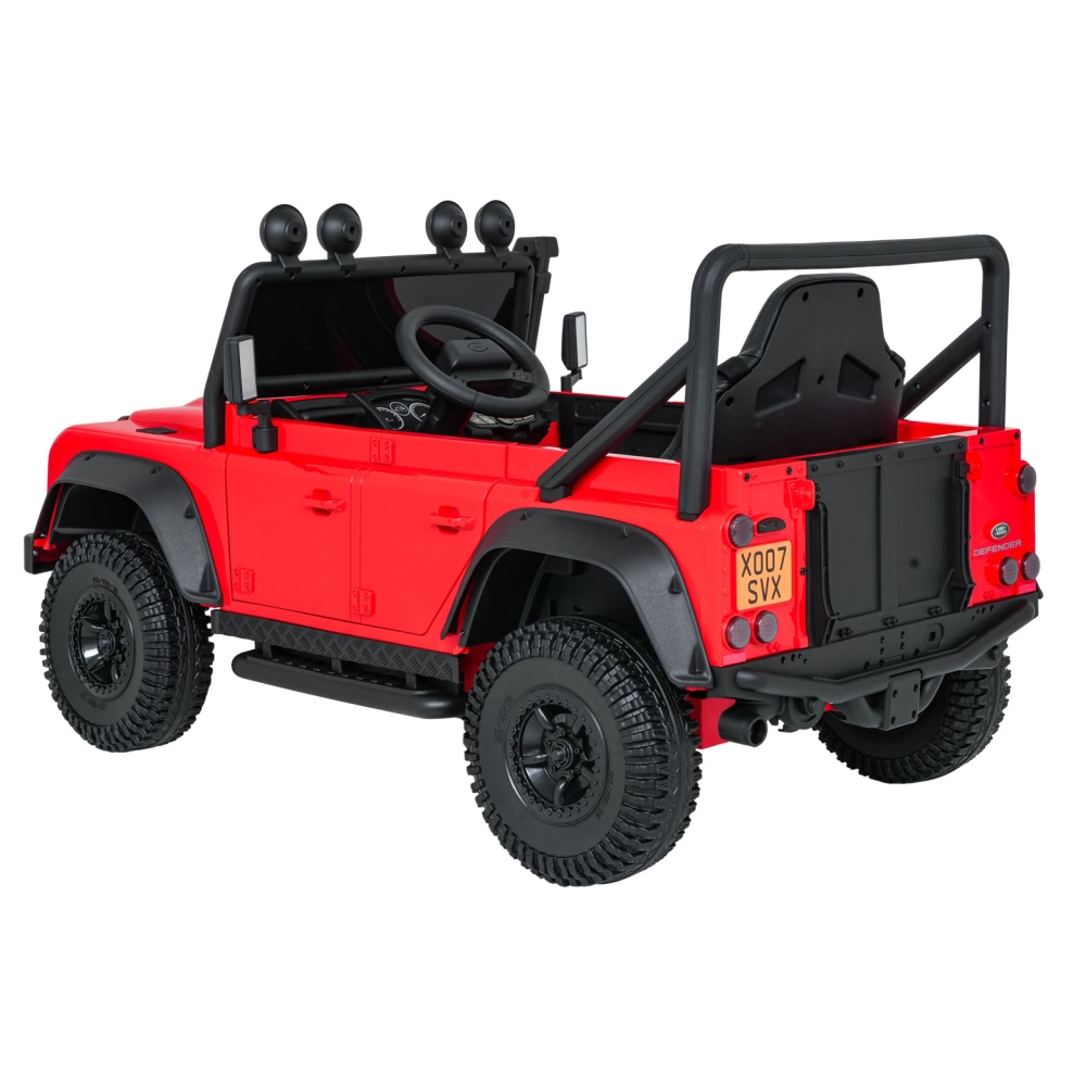 Elektromobilis Land Rover Defender 110 SVX Concept, Red-Elektromobiliai vaikams, Visureigiai-e-vaikas