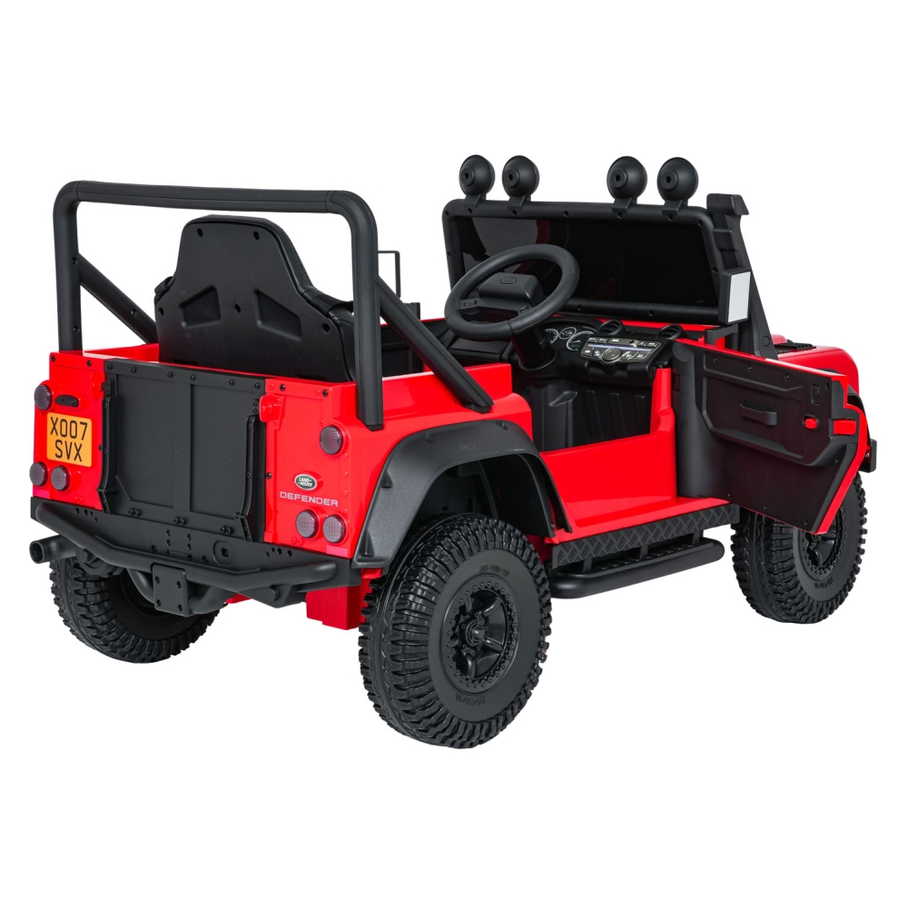 Elektromobilis Land Rover Defender 110 SVX Concept, Red-Elektromobiliai vaikams, Visureigiai-e-vaikas