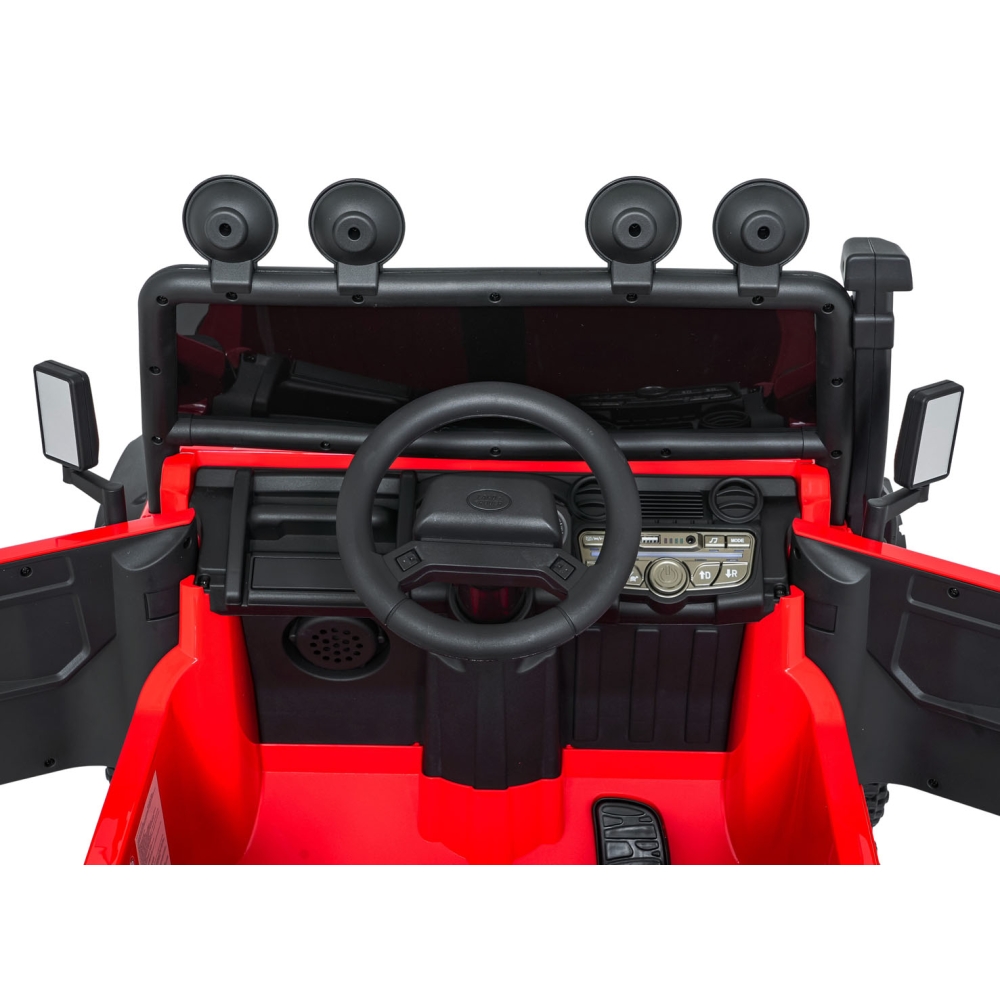 Elektromobilis Land Rover Defender 110 SVX Concept, Red-Elektromobiliai vaikams, Visureigiai-e-vaikas