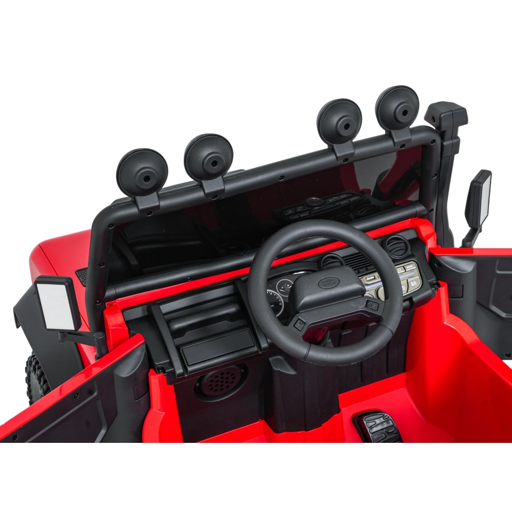 Elektromobilis Land Rover Defender 110 SVX Concept, Red-Elektromobiliai vaikams, Visureigiai-e-vaikas