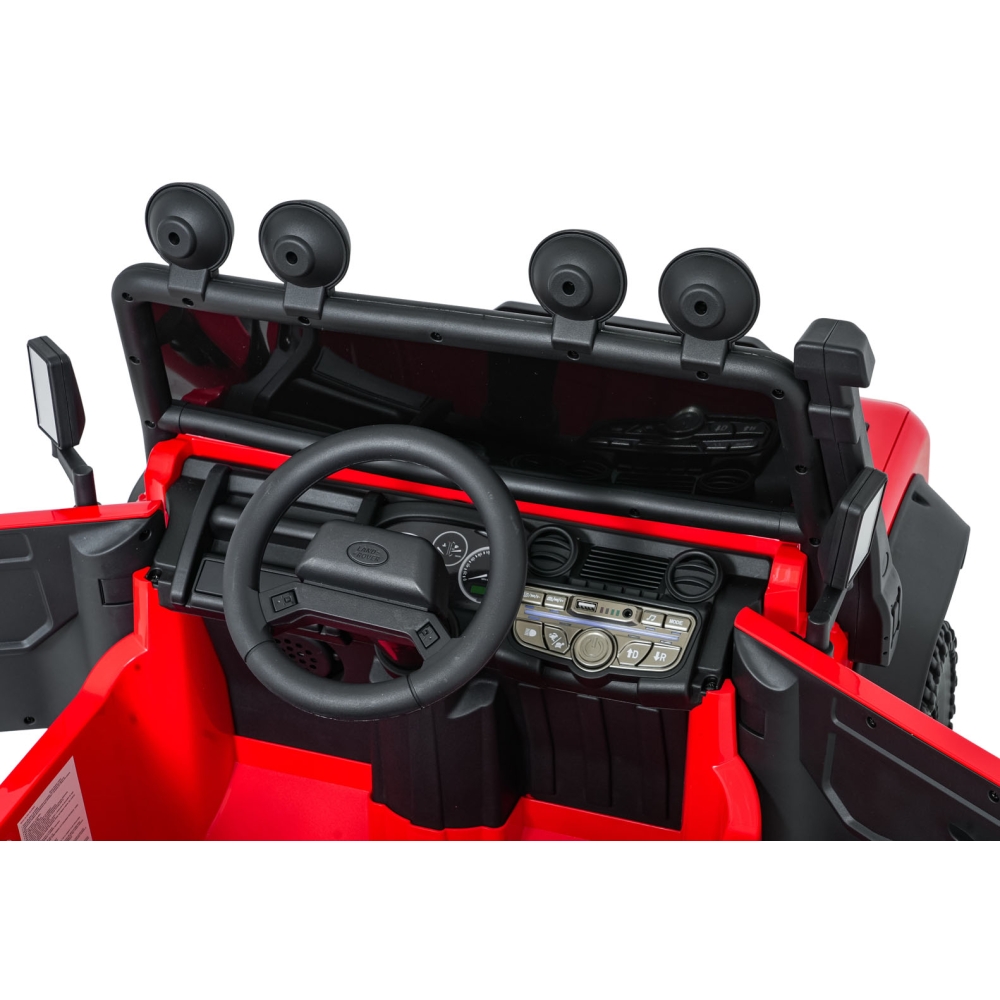 Elektromobilis Land Rover Defender 110 SVX Concept, Red-Elektromobiliai vaikams, Visureigiai-e-vaikas