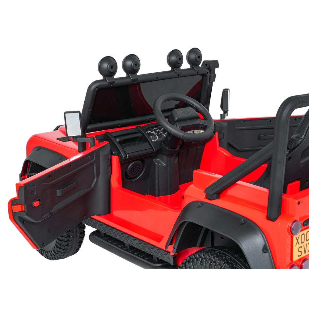 Elektromobilis Land Rover Defender 110 SVX Concept, Red-Elektromobiliai vaikams, Visureigiai-e-vaikas