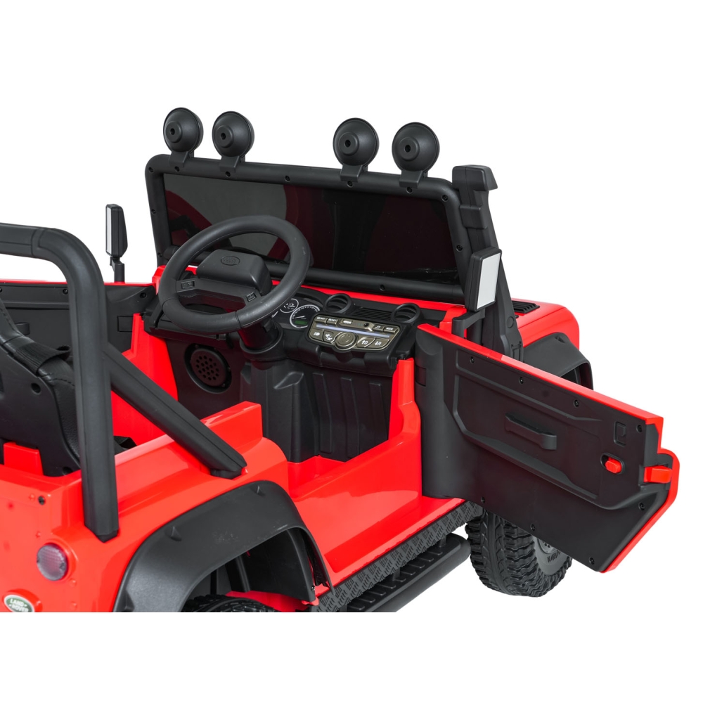 Elektromobilis Land Rover Defender 110 SVX Concept, Red-Elektromobiliai vaikams, Visureigiai-e-vaikas