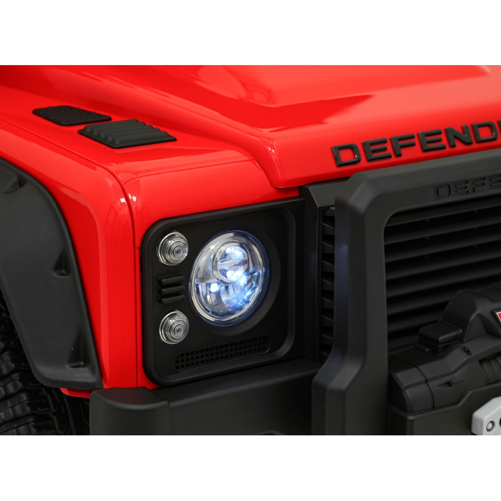 Elektromobilis Land Rover Defender 110 SVX Concept, Red-Elektromobiliai vaikams, Visureigiai-e-vaikas