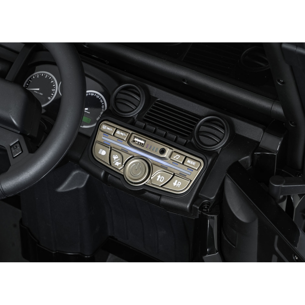 Elektromobilis Land Rover Defender 110 SVX Concept, Black-Elektromobiliai vaikams, Visureigiai-e-vaikas