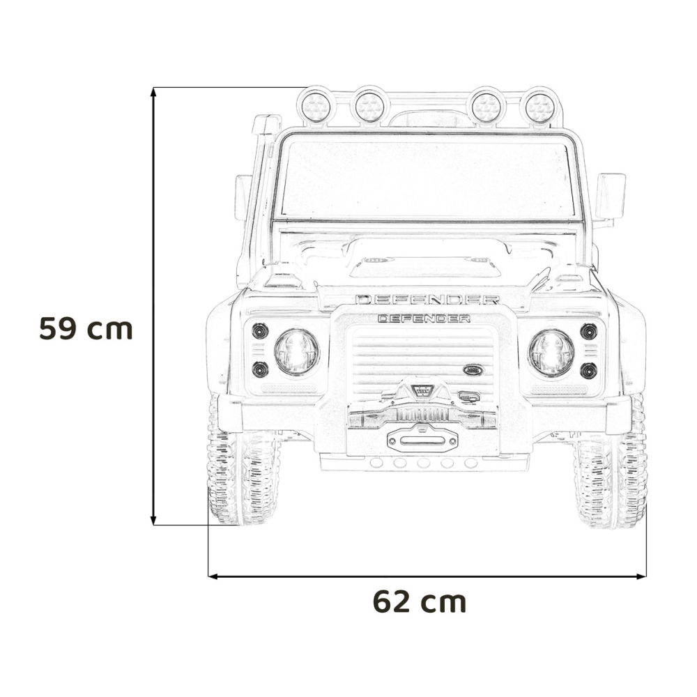 Elektromobilis Land Rover Defender 110 SVX Concept, Black-Elektromobiliai vaikams, Visureigiai-e-vaikas