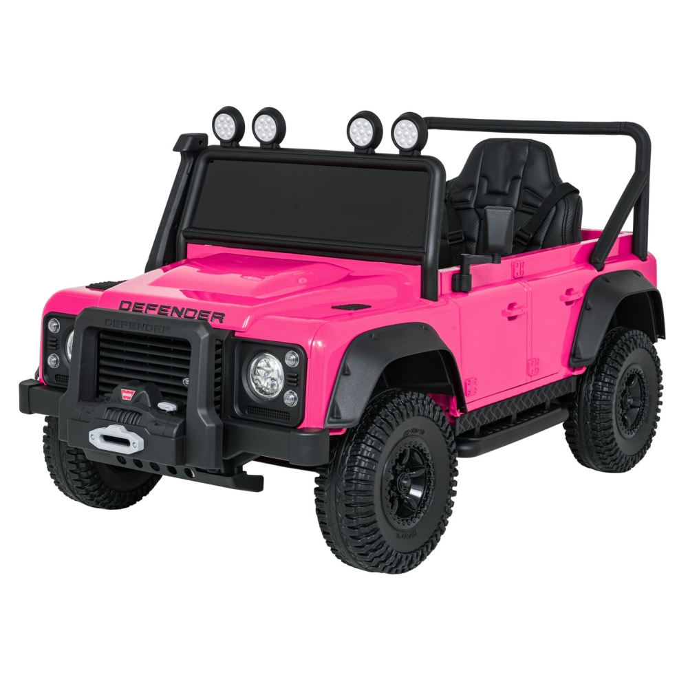 Elektromobilis Land Rover Defender 110 SVX Concept, Pink-Elektromobiliai vaikams, Visureigiai-e-vaikas