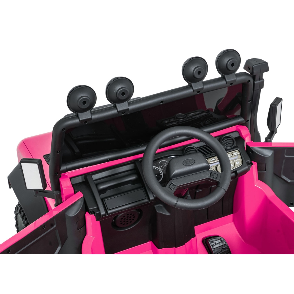 Elektromobilis Land Rover Defender 110 SVX Concept, Pink-Elektromobiliai vaikams, Visureigiai-e-vaikas