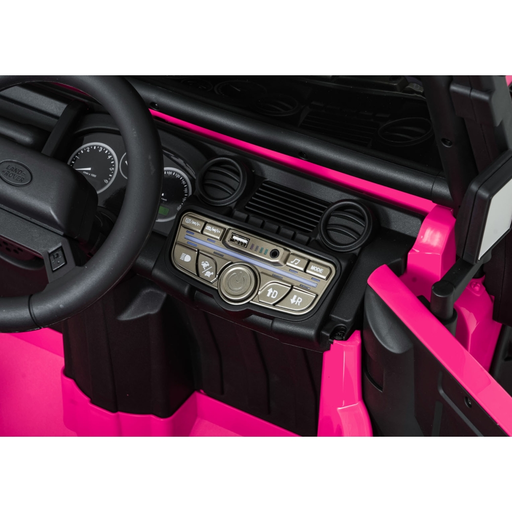Elektromobilis Land Rover Defender 110 SVX Concept, Pink-Elektromobiliai vaikams, Visureigiai-e-vaikas