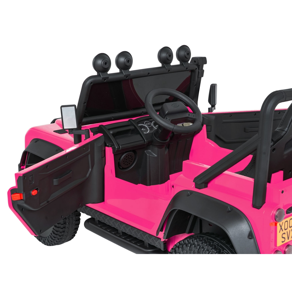 Elektromobilis Land Rover Defender 110 SVX Concept, Pink-Elektromobiliai vaikams, Visureigiai-e-vaikas