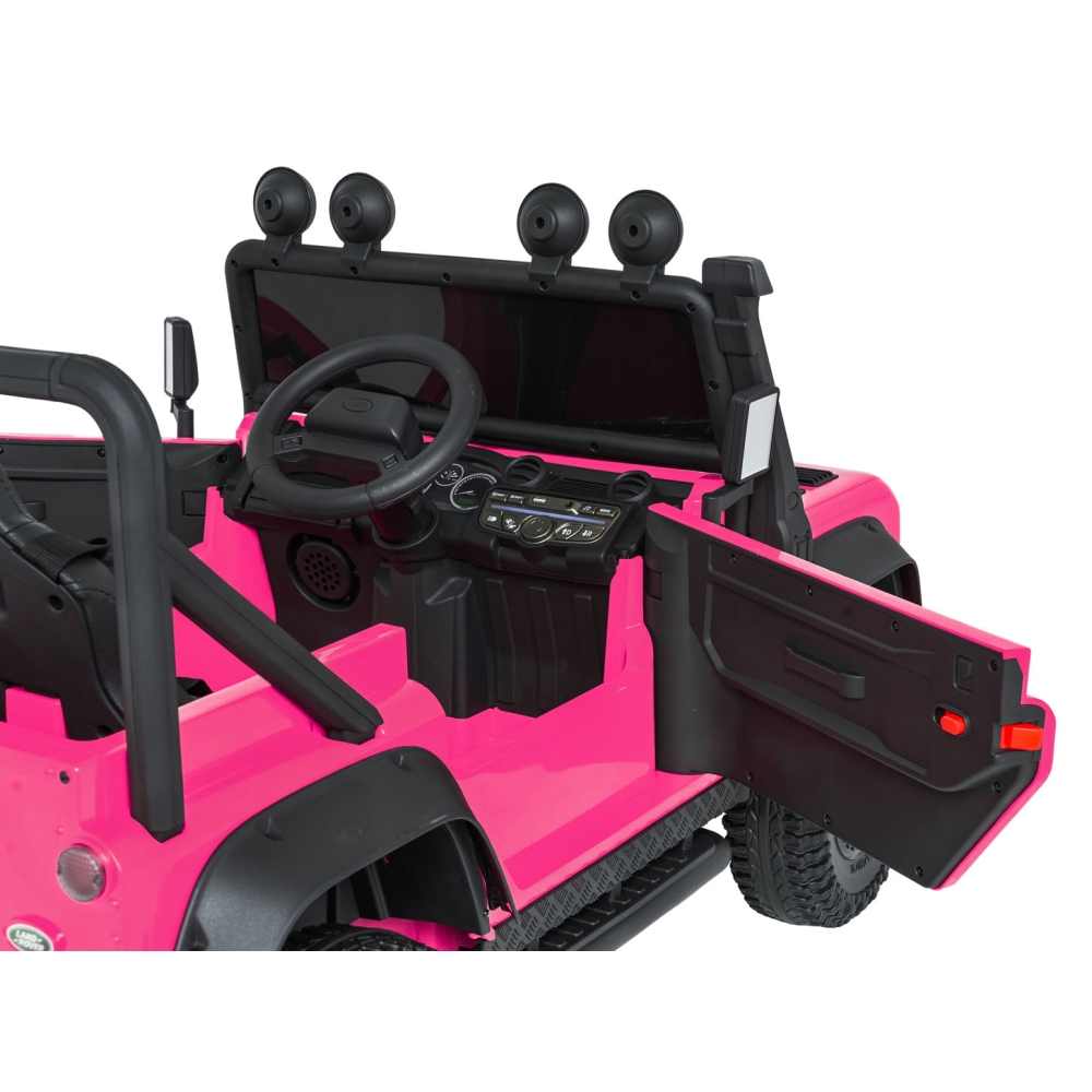 Elektromobilis Land Rover Defender 110 SVX Concept, Pink-Elektromobiliai vaikams, Visureigiai-e-vaikas