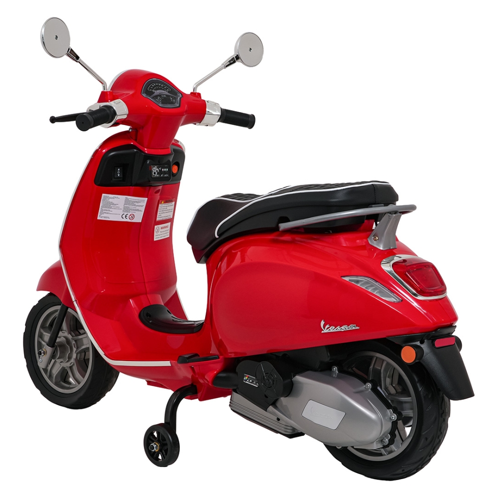 Elektrinis motoroleris Vespa ROMA, Red-Elektromobiliai vaikams, Motociklai-e-vaikas