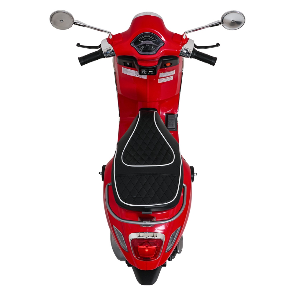 Elektrinis motoroleris Vespa ROMA, Red-Elektromobiliai vaikams, Motociklai-e-vaikas