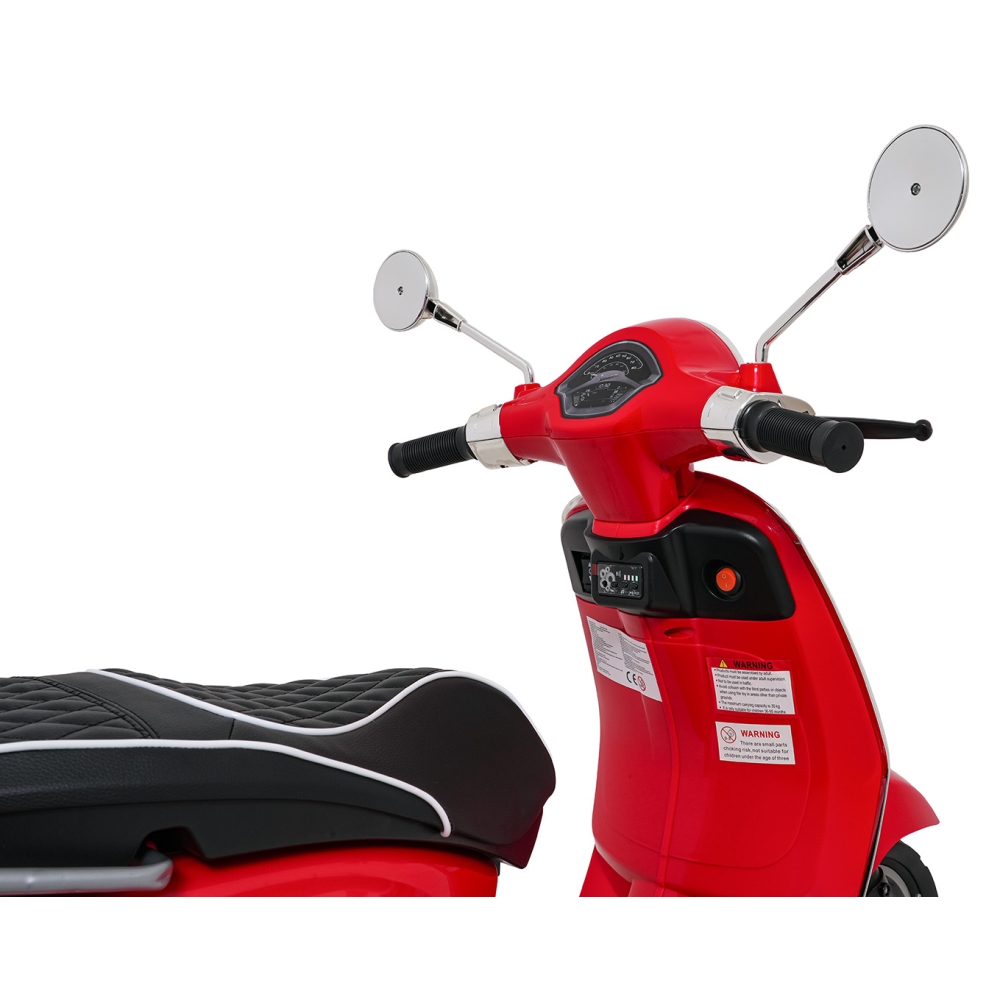 Elektrinis motoroleris Vespa ROMA, Red-Elektromobiliai vaikams, Motociklai-e-vaikas