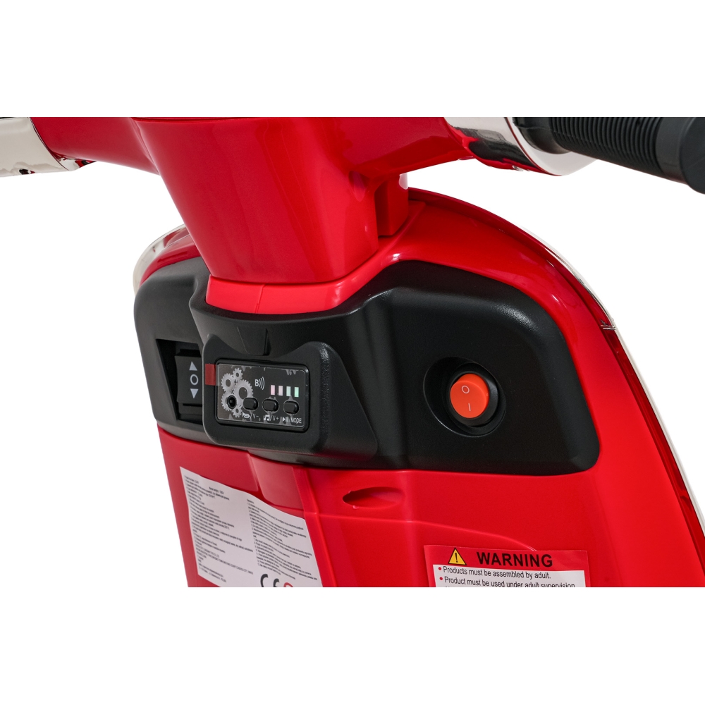 Elektrinis motoroleris Vespa ROMA, Red-Elektromobiliai vaikams, Motociklai-e-vaikas