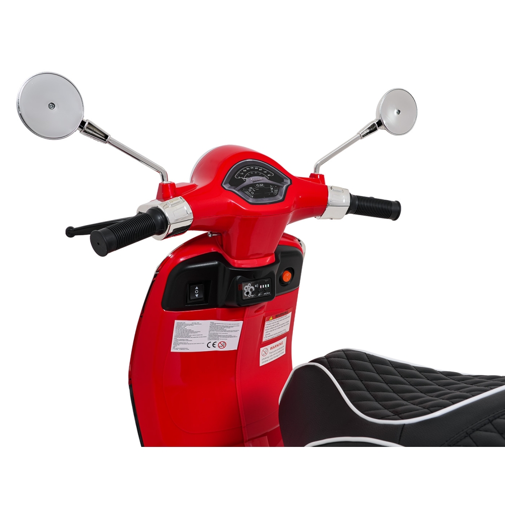 Elektrinis motoroleris Vespa ROMA, Red-Elektromobiliai vaikams, Motociklai-e-vaikas