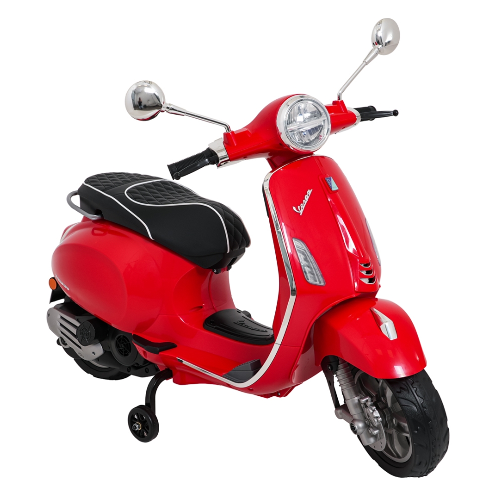 Elektrinis motoroleris Vespa ROMA, Red-Elektromobiliai vaikams, Motociklai-e-vaikas