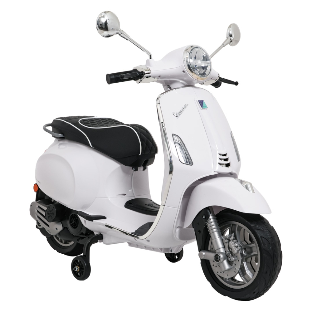 Elektrinis motoroleris Vespa ROMA, White-Elektromobiliai vaikams, Motociklai-e-vaikas