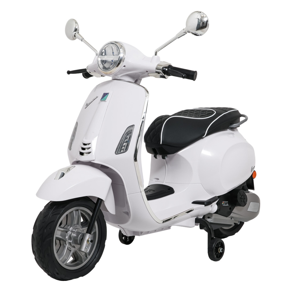 Elektrinis motoroleris Vespa ROMA, White-Elektromobiliai vaikams, Motociklai-e-vaikas