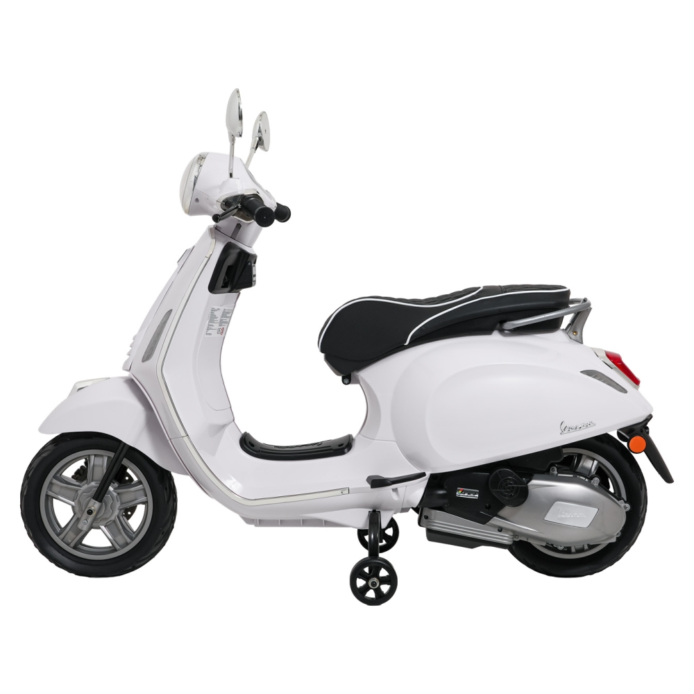 Elektrinis motoroleris Vespa ROMA, White-Elektromobiliai vaikams, Motociklai-e-vaikas