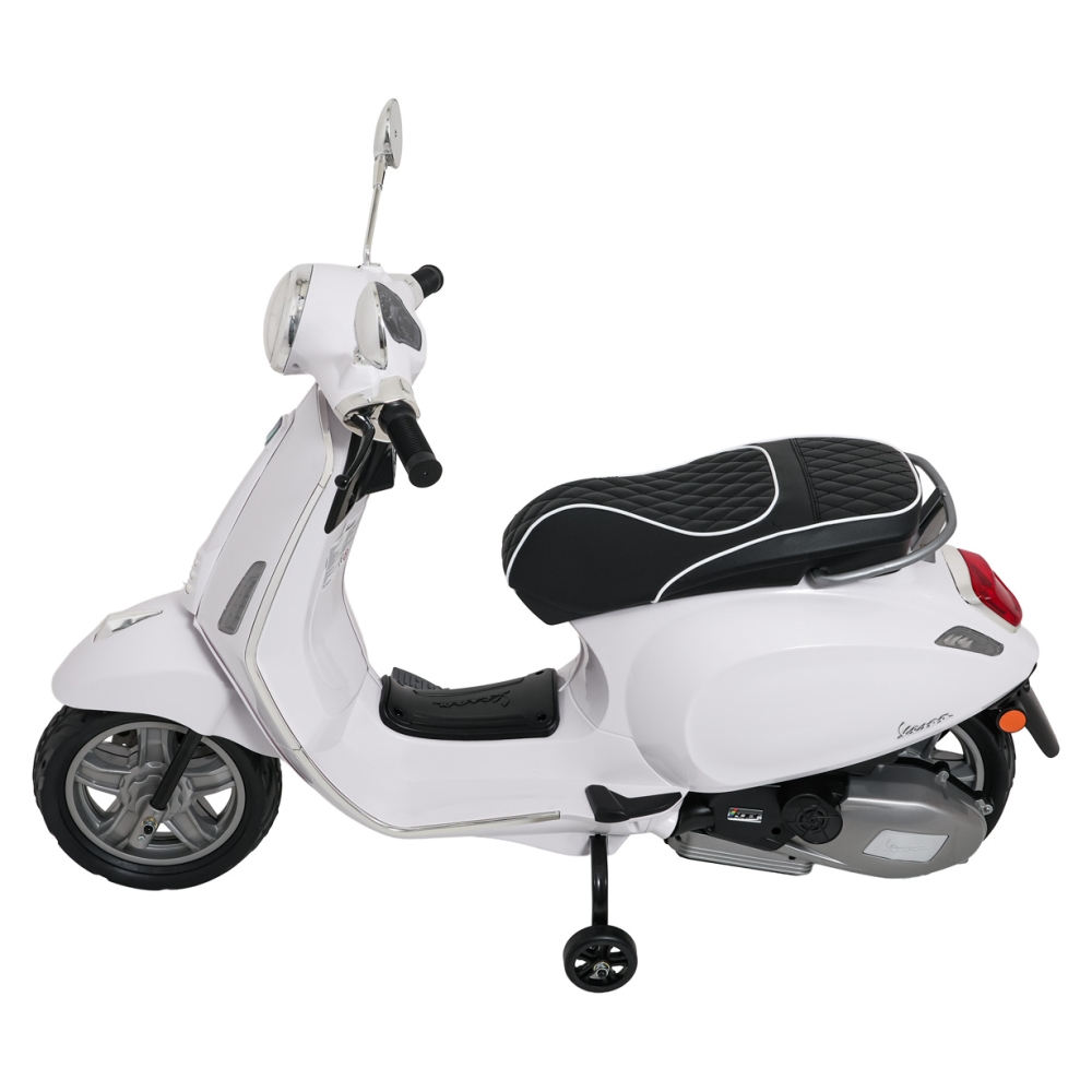 Elektrinis motoroleris Vespa ROMA, White-Elektromobiliai vaikams, Motociklai-e-vaikas
