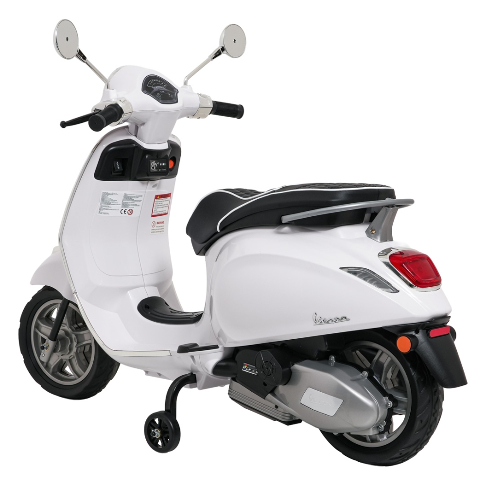 Elektrinis motoroleris Vespa ROMA, White-Elektromobiliai vaikams, Motociklai-e-vaikas