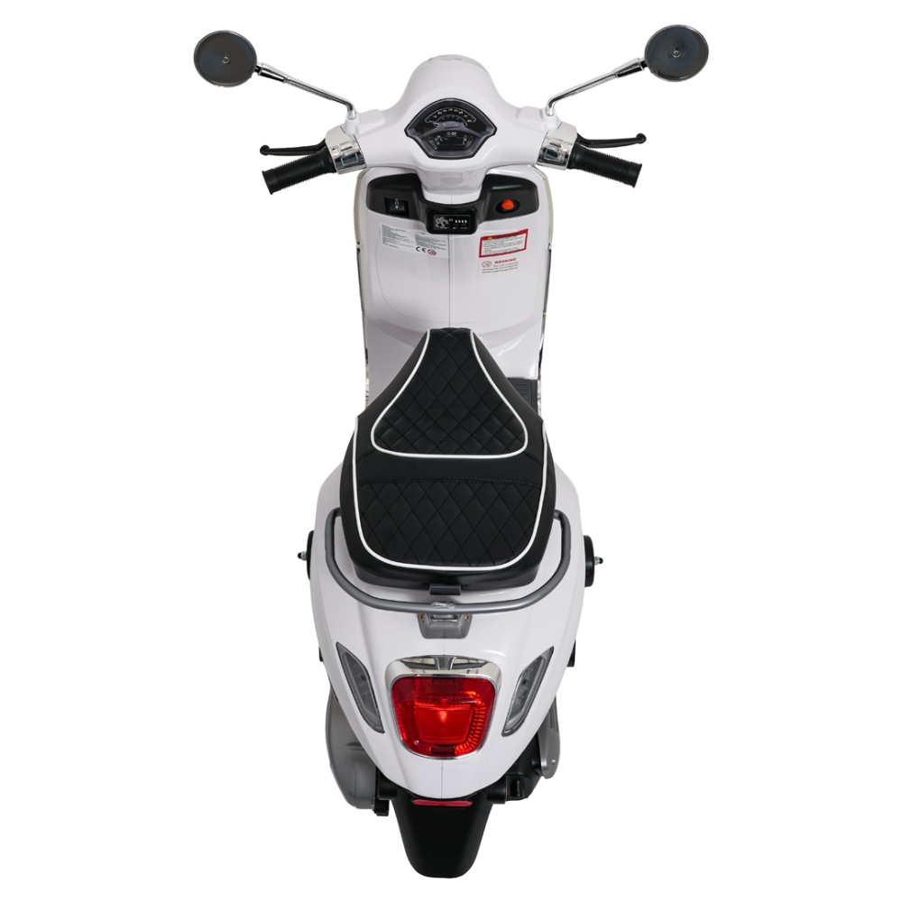 Elektrinis motoroleris Vespa ROMA, White-Elektromobiliai vaikams, Motociklai-e-vaikas