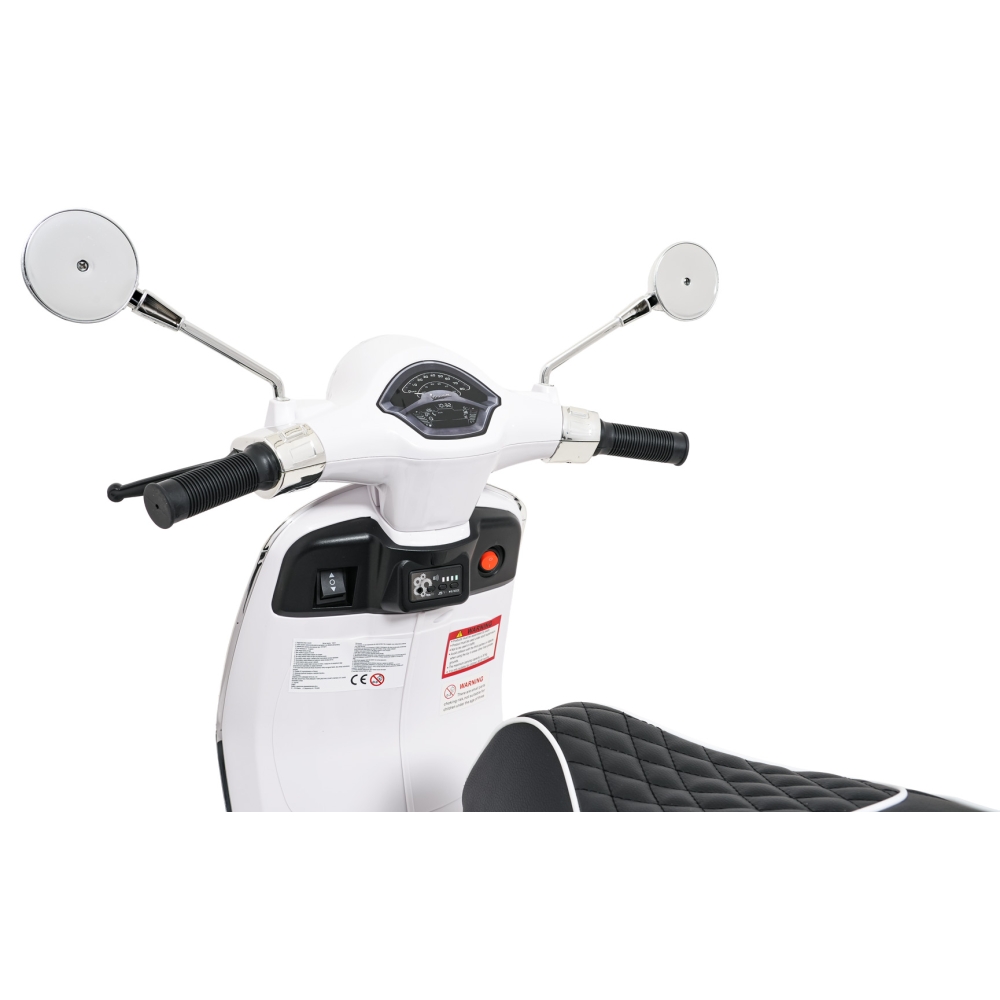 Elektrinis motoroleris Vespa ROMA, White-Elektromobiliai vaikams, Motociklai-e-vaikas
